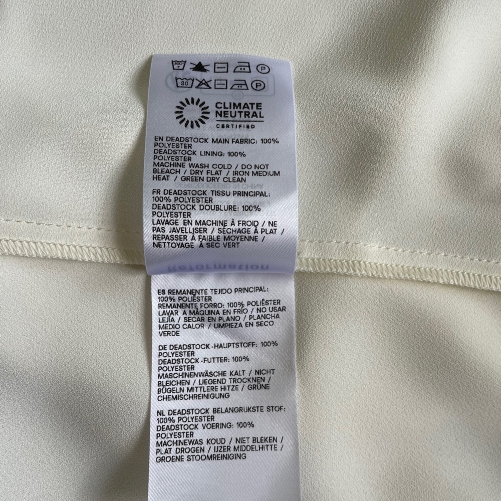 NWT Reformation Charee Dress Eggshell Ivory Off Shoulder Bridal | US 4 UK 8 - Picture 12 of 14